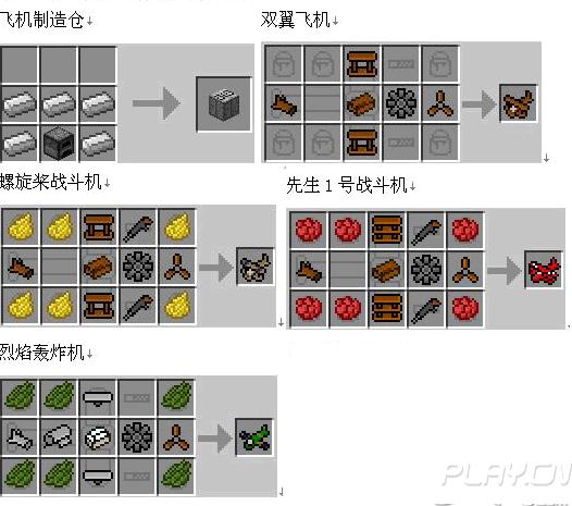 我的世界飛機合成表分享我的世界飛機具體合成方法揭秘